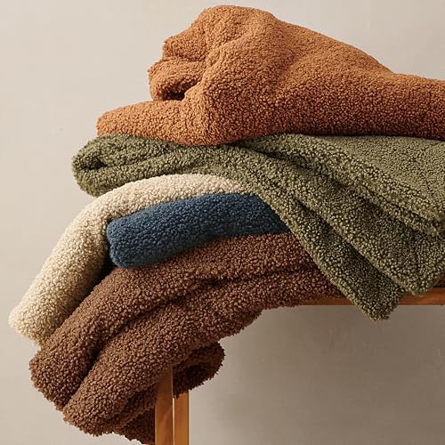 HiEnd Accents Teddy Umber 60x90 inch Boucle Throw Blanket