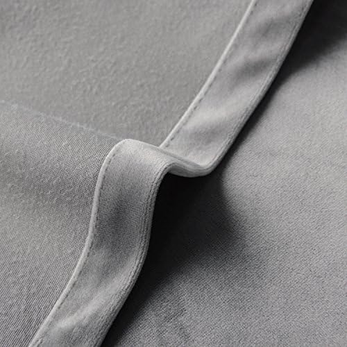 ChadMade Solid Matt Heavy Velvet Curtain Drape Panel Super Soft Nickel