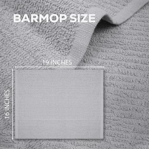 ZUPERIA Bar Mop Kitchen Towels - Pack of 12 (16" x19”) Ring Spun