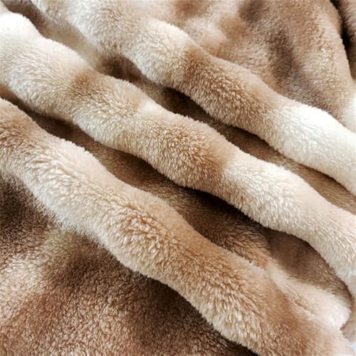 Luxury Faux Fur Throw Blanket, Ultra Cozy Soft Fluffy Fuzzy Blanket