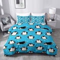 King Duvet Cover Set Soft Microfiber Cartoon Penguin