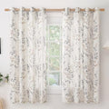 BGment Brown Linen Curtains for Bedroom 63 Inch Length 2 Panels