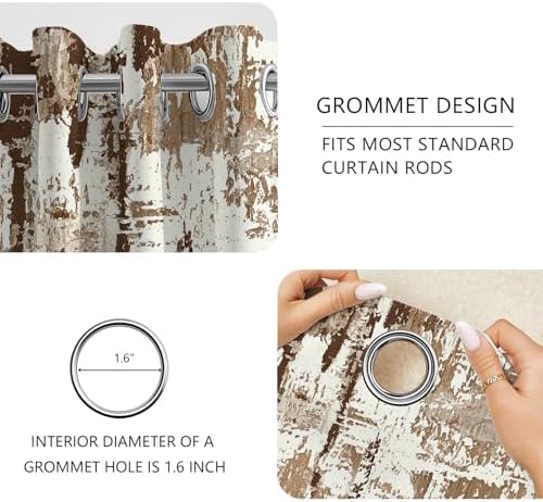 Abstract Curtains Blackout, Modern Distressed Curtains, Contemporary
