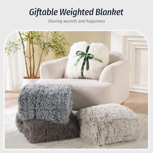 Wemore Weighted Blanket for Adult 48"x72" 10lbs Soft Long Plush Twin