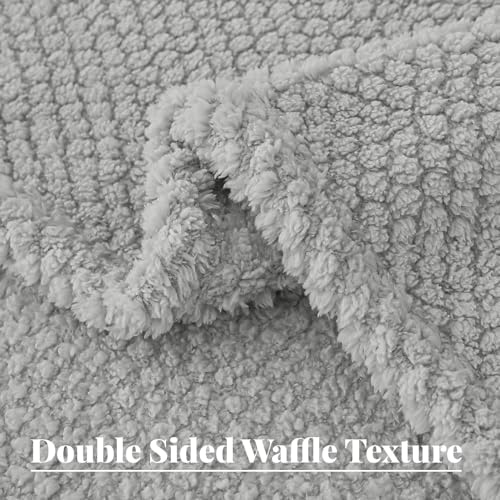 Whale Flotilla Soft Fleece King Size Bed Blanket, Light Grey