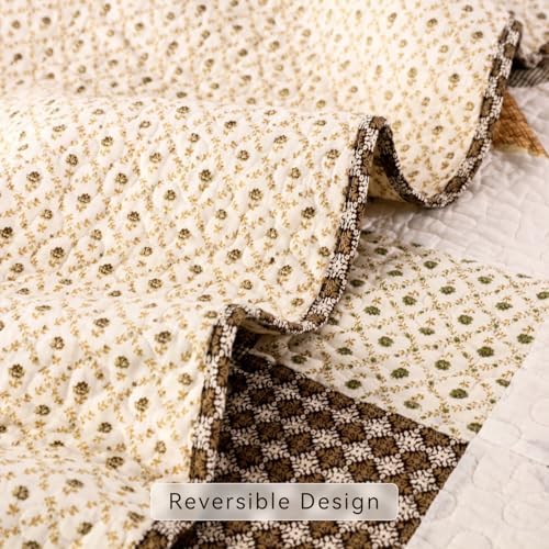 YAYIDAY Quilts Queen Size Patchwork Bedspread Set