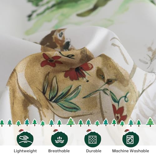 Luxudecor Christmas Duvet Cover Set King Size 3 Pieces,White Christmas