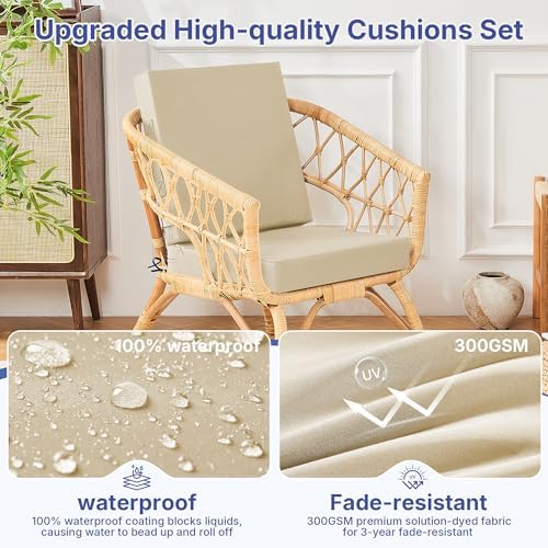 Outdoor Chair Cushions Set of 4 for Outdoor Patio Furniture