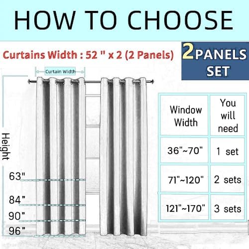 1 Pair Semi-Blackout Gold Curtains for Living Room Bedroom Grommet Top