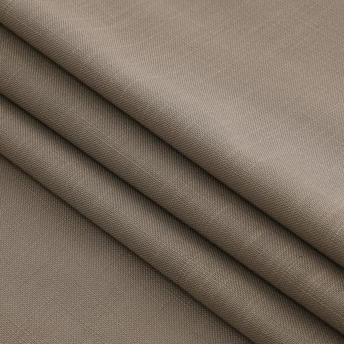 Dark Taupe Linen Curtains 96 Inches Long for Living Room Rod Back Tab