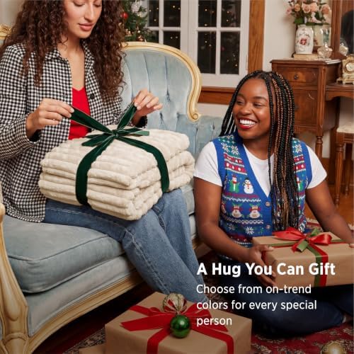 Bedsure Soft Throw Blanket for Couch Decor Gifts Khaki 50"x60"