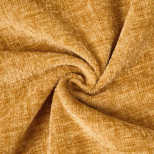 JUSPURBET Chenille Decorative Throw Pillow Covers 20x20 Set of 2,Gold