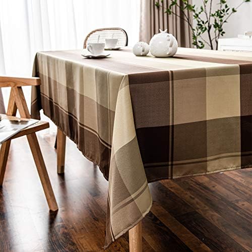 Melodieux Plaid Check Rectangle Tablecloth Holiday Outdoor Table Cover