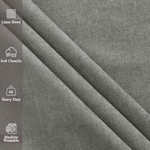 Fcosie 120 Inch Tall Soft Chenille 100% Black Out Curtains / 10, 12