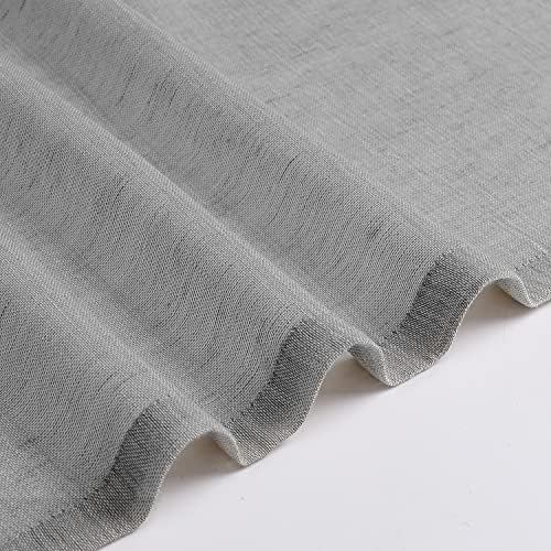 Miss SELETEX Natural Linen Sheer Curtains for Living Room Elegant