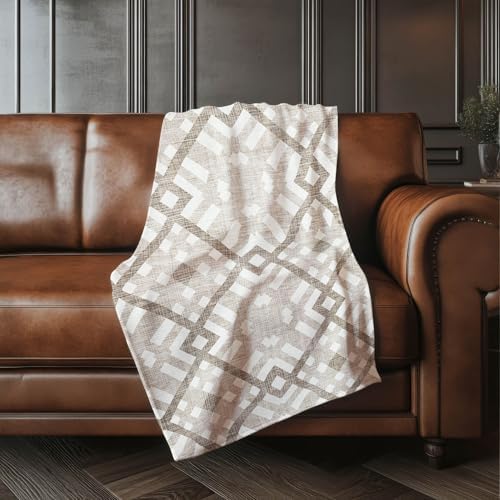 Addison Rugs ASB616 Taupe 50" x 70" Oversized Sherpa Throw Blanket