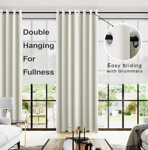 102 Inch Extra Long Curtains for Bedroom Living Room,Blackout Room