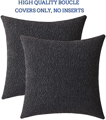 Jeneoo Graphite Grey Decorative Square Thick Accent Throw Pillow