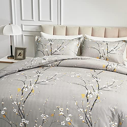 UOZZI BEDDING Branch Style Queen Duvet Cover Set with 2 Pillow Shams