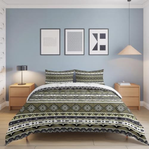 Boho Full Duvet Cover Set - 4 Pcs Comforter Cover Bedding Sets with