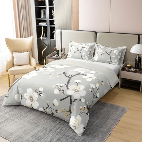 Feelyou Vintage Flowers Duvet Cover 100% Cotton Queen Size Boys Girls