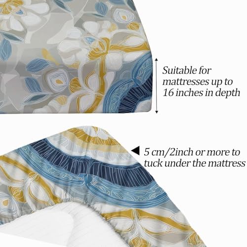 Fitted Sheet 3 Pieces Twin XL Size Sheets with Deep Pocket Fitted