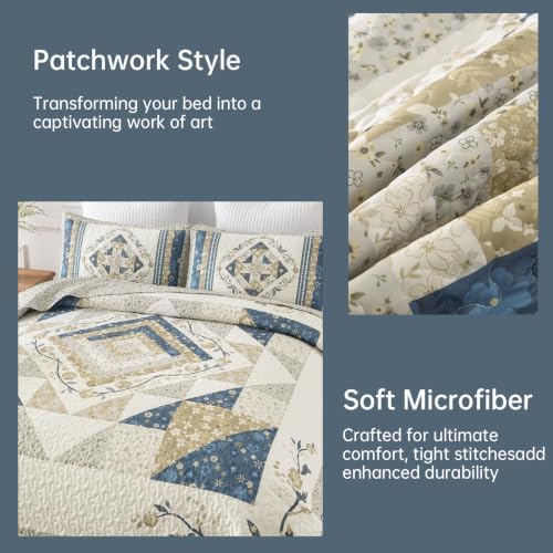 Dobuyly Patchwork Quilt King Size, Farmhouse Lightweight Bedspread