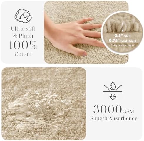 Madison Park Splendor Reversible 100% Cotton Bath Rug, 20 x 30