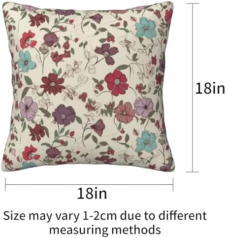 2 PCS Boho Pillow Covers 18x18, Red Neutral Throw Pillow Cover, Cute