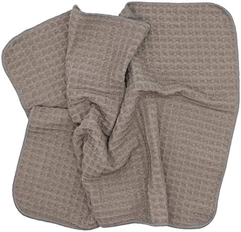 Waffle Weave Kitchen Towels Dish Towels, 3 Pack, 16x24 Inch, Gray