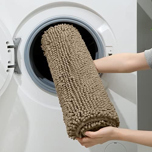 HOMEIDEAS Bathroom Rugs Set of 3, Super Soft Absorbent Chenille Bath