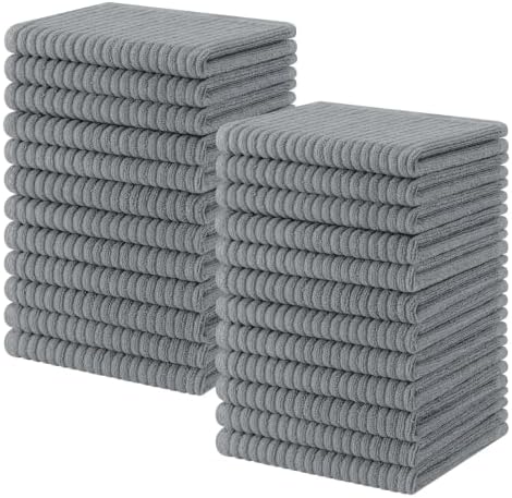 Homaxy 100% Cotton Kitchen Dish Cloths 24 Pack, 12"x12" Dish Rags