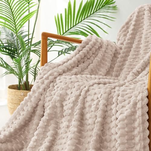 Exclusivo Mezcla 3D Fleece Queen Size Blanket for Bed, Camel