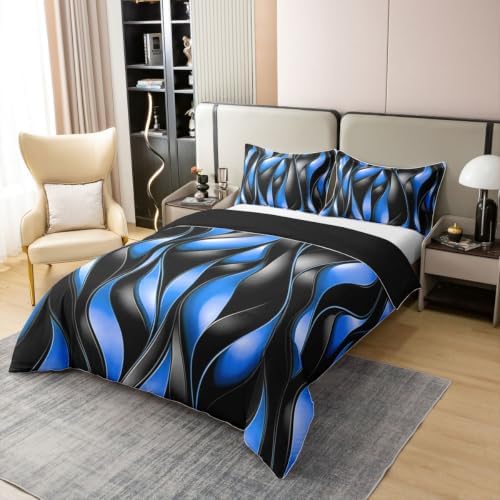 Castle Fairy Abstract Lines 100% Cotton Duvet Cover Set Luxury Modern