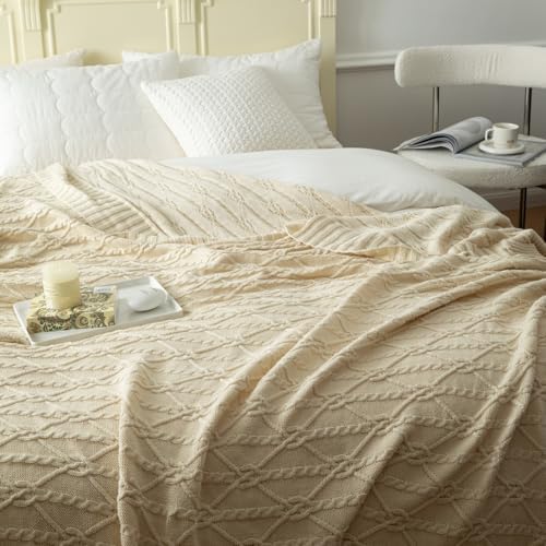 Youlan Home Rose Red Blanket Fashion Woven Chenille Knitted Blanket