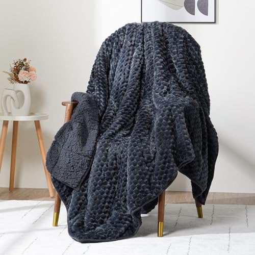 Wemore Fleece Weighted Blanket for Adults 60" x 80" 15lbs Fuzzy
