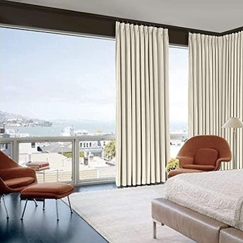 Room Darkening Thermal Insulated Double Pinch Pleated Blackout Curtain