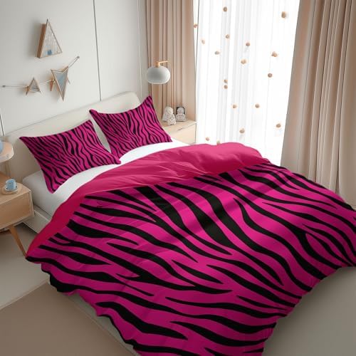 California King Duvet Cover Set Animal Texture Zebra Stripes Soft