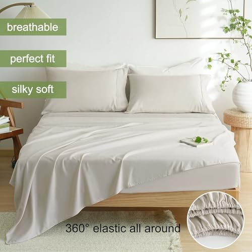 Mohap Bed Sheet Set 4 Pieces Double Brushed Microfiber 1800