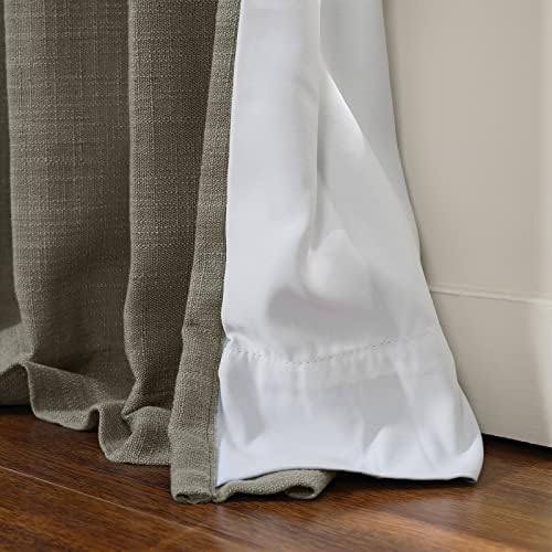 ChadMade Extra Long Pinch Pleat Drape Natural Linen Blend Curtain for