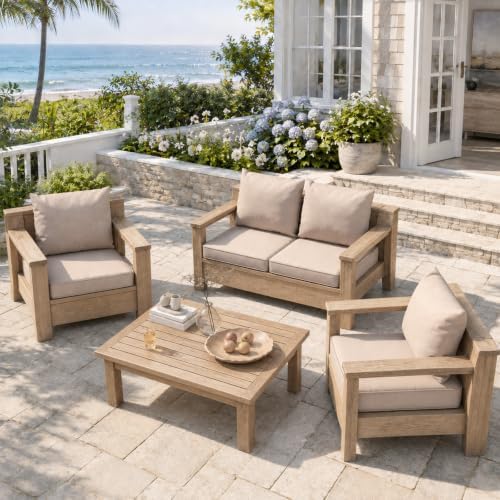 Outdoor Chair Cushions Set of 4, Waterproof Patio Furniture Cushions