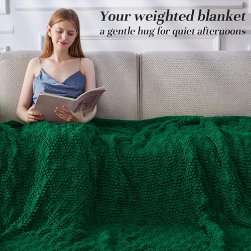 Anysay Knitted Weighted Blanket for Adult, Chunky Knit Throw 50''*60''