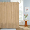 Shower Curtain Bathroom Set Minimalist Light Brown Waterproof Fabric