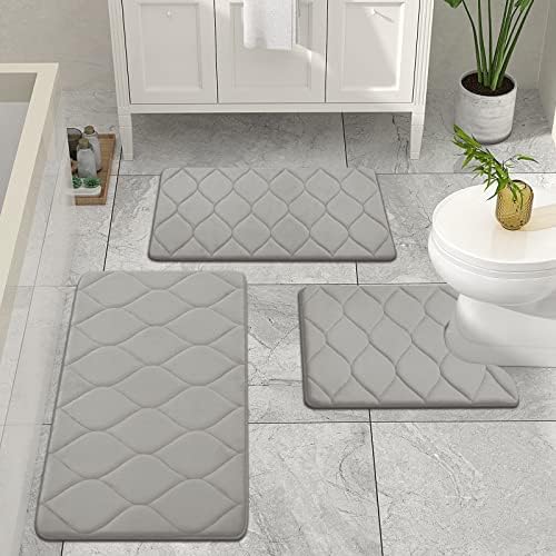 Colorxy Memory Foam Bathroom Rugs, Ultra Soft & Non-Slip Bath Mat