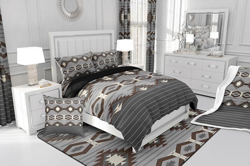 jejeloiu Boho Bedding Set Queen Size Southwestern Geometric