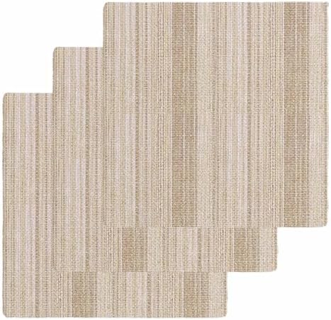Abstract Beige Waffle Kitchen Towel Set of 3 Rustic Farmhouse