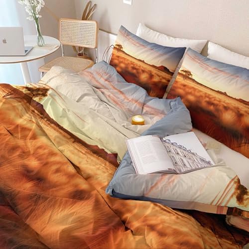 Printed Duvet Cover Set King - Grey Ultra Soft Quilt Cover Set