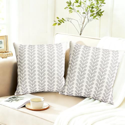 Decorative Throw Pillow Covers Set of 2 Light Gray pillow covers 22x22
