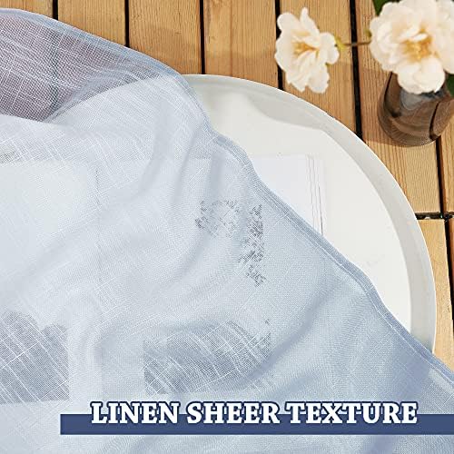 NICETOWN Semi Sheer Ombre Curtains 63 inch Length, Grommet Privacy