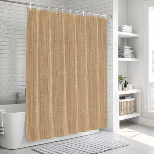 Sand Beige Shower Curtain Waterproof, Shower Curtains for Bathroom